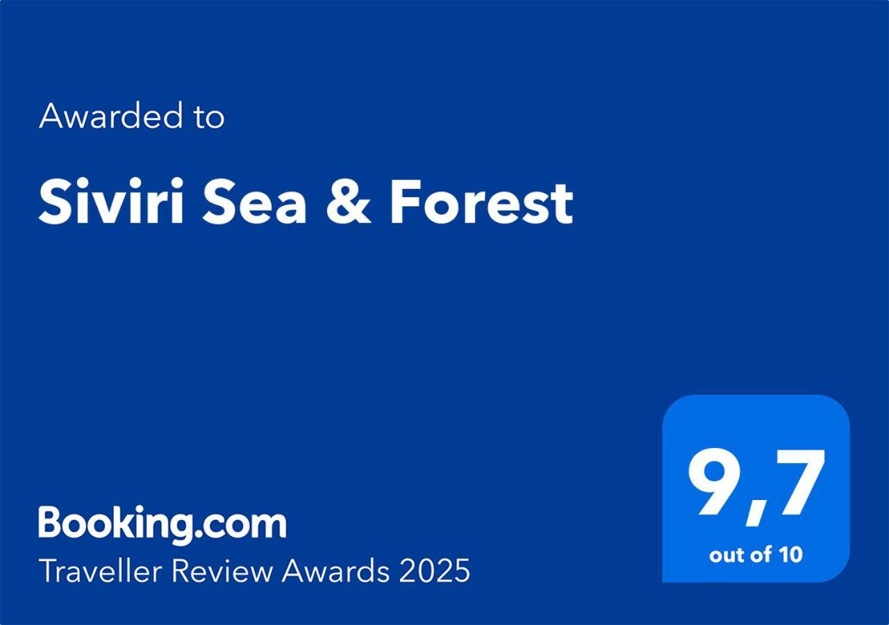 Siviri Sea & Forest-Cozy Apartment With Garden & Nature Views Bagian luar foto